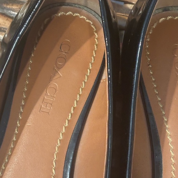 COACH VIVIANA BEADCHAIN BLACK
LEATHER SKIMMER FLATS IN SIZE 8.5 - Picture 4 of 13